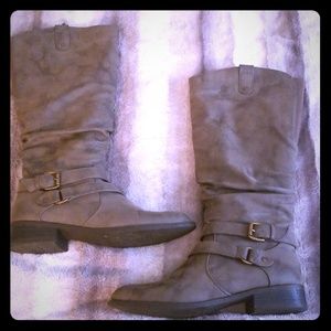 Gray Brash knee-high boots